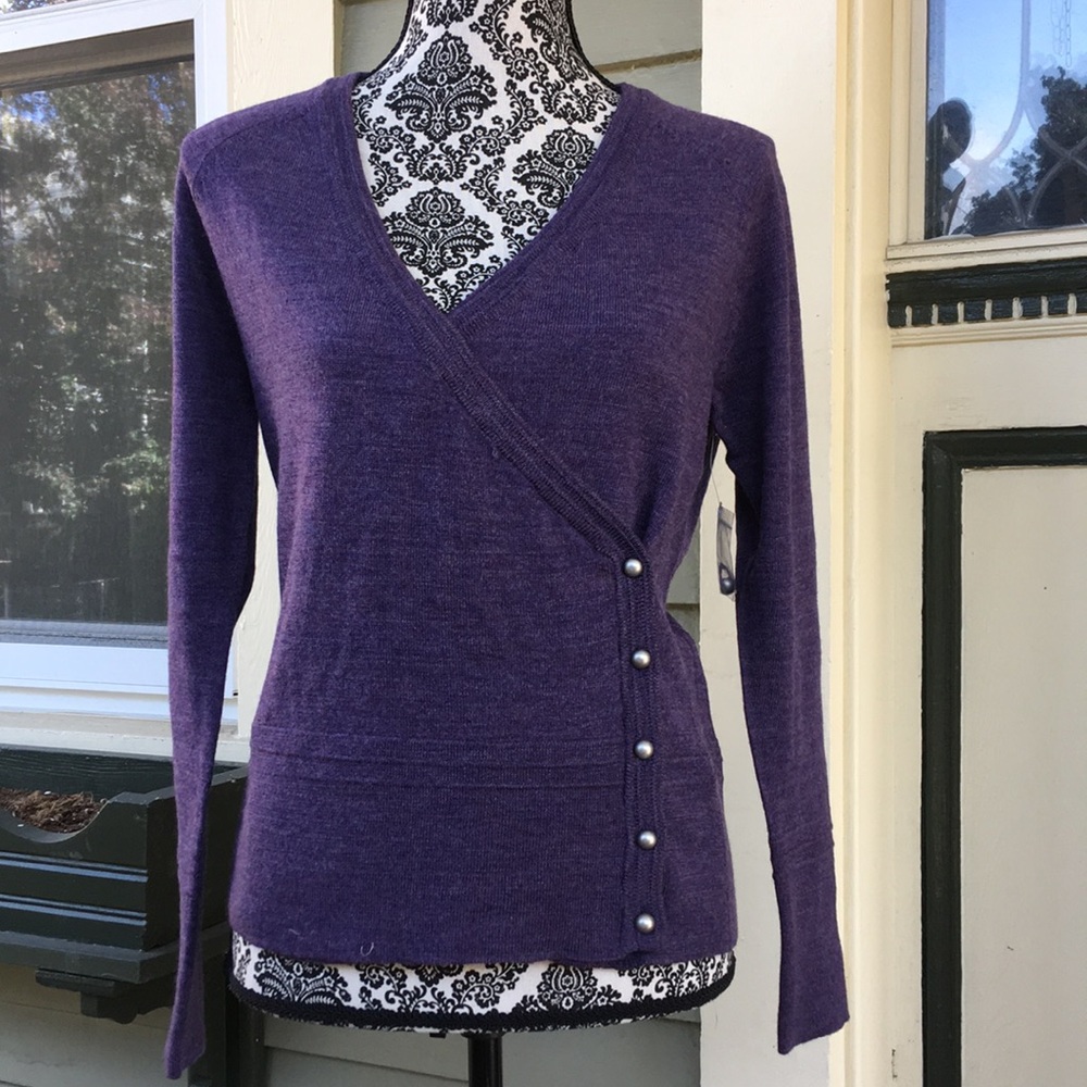 NEW Carole Little Merino wool cardigan